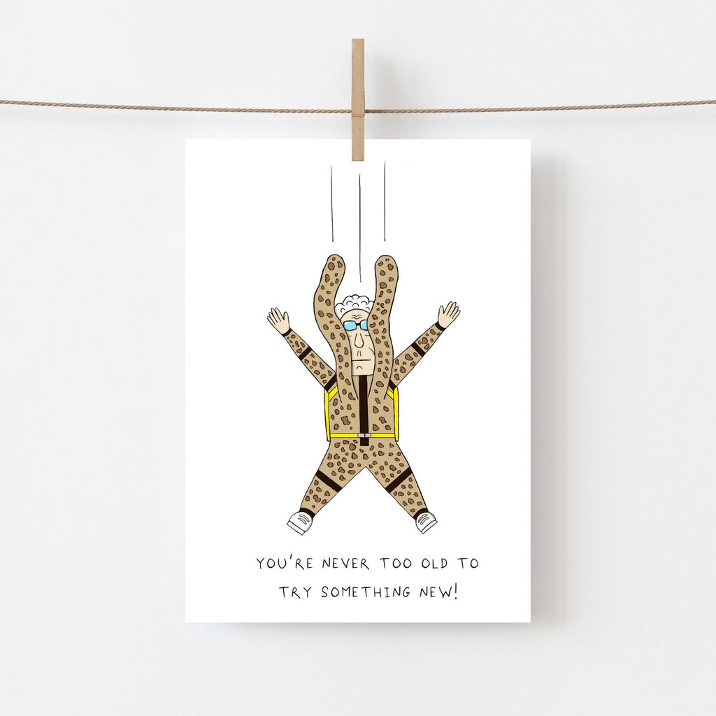 Funny Skydiving Birthday Card