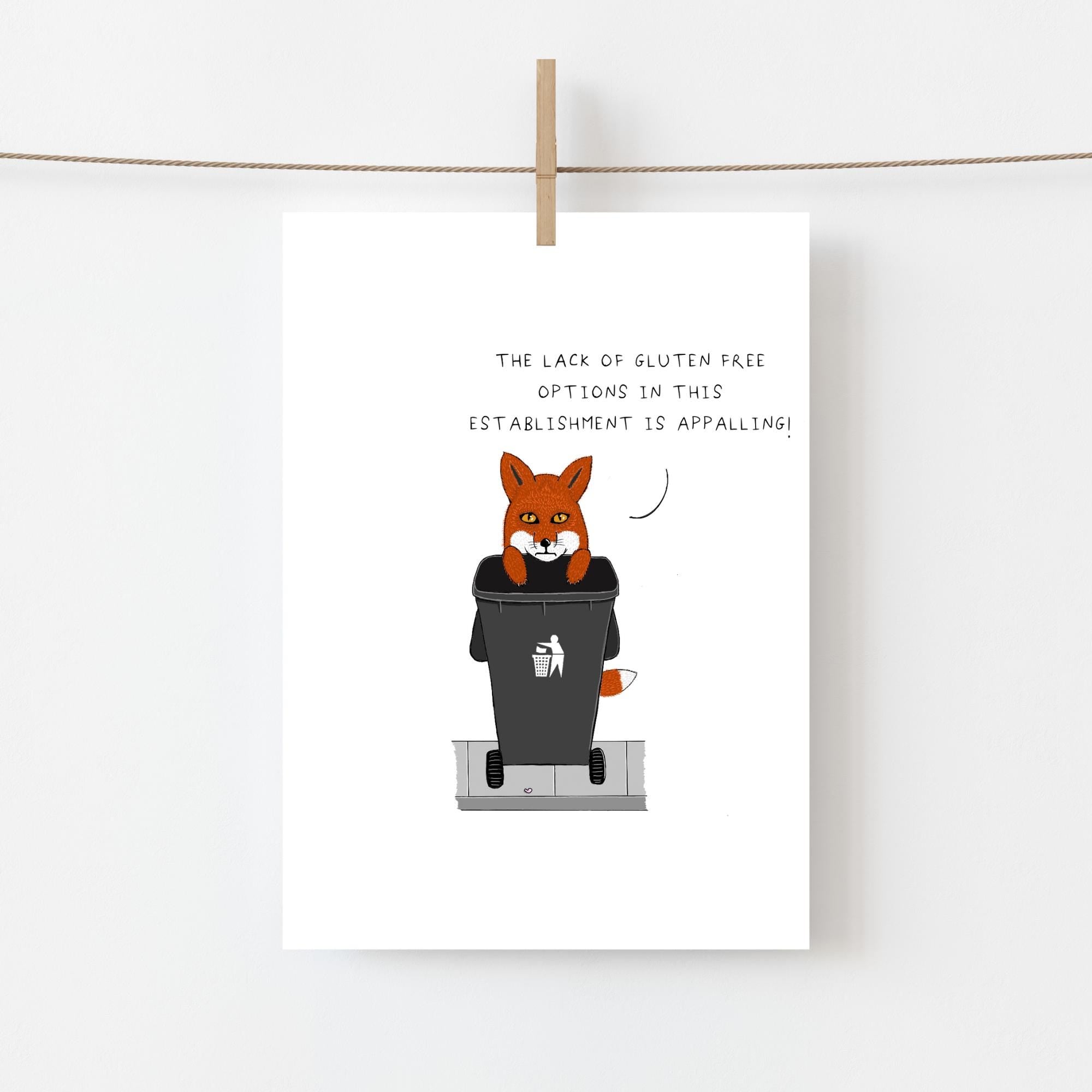 Gluten Free Fox Greeting Card