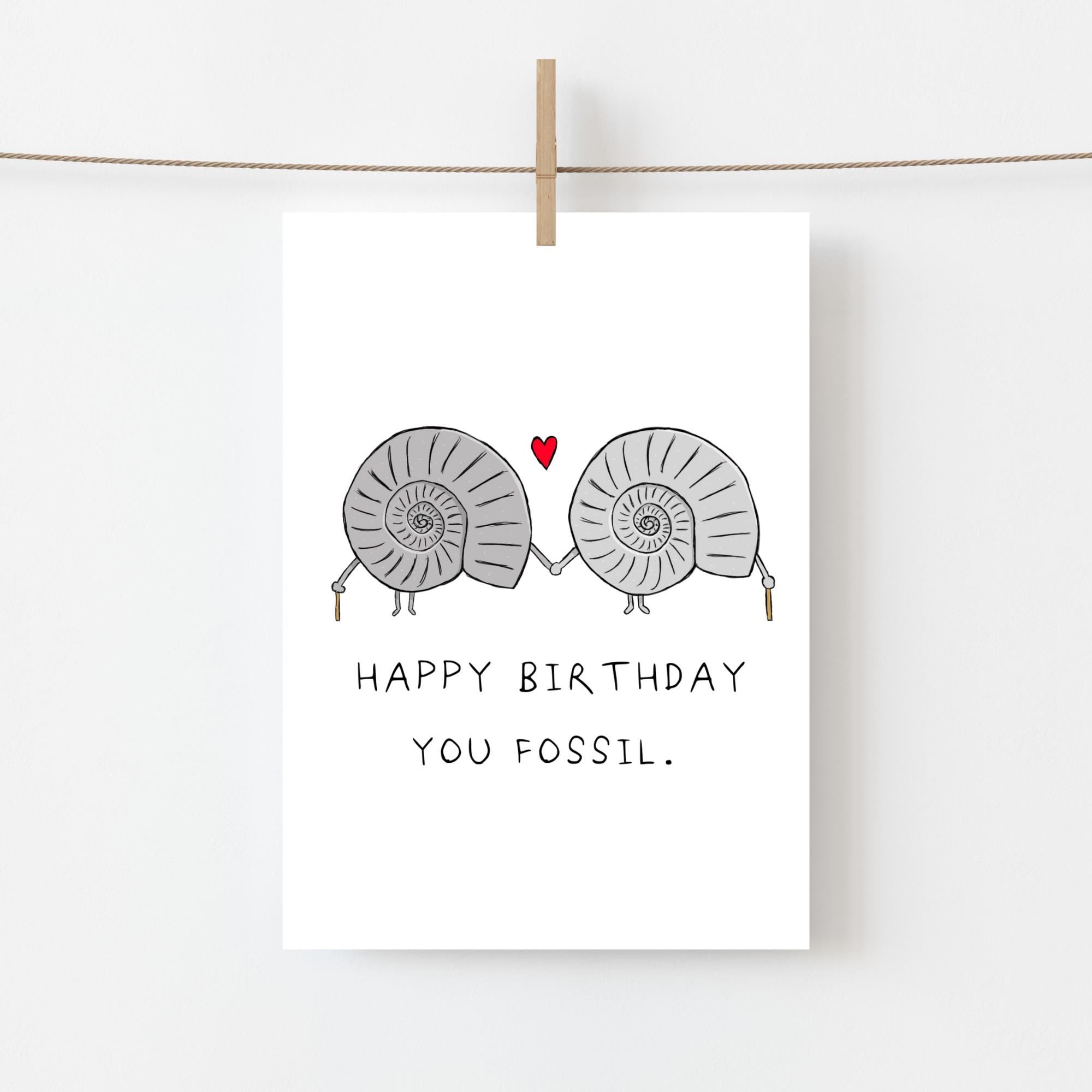 Fossils Birthday Card