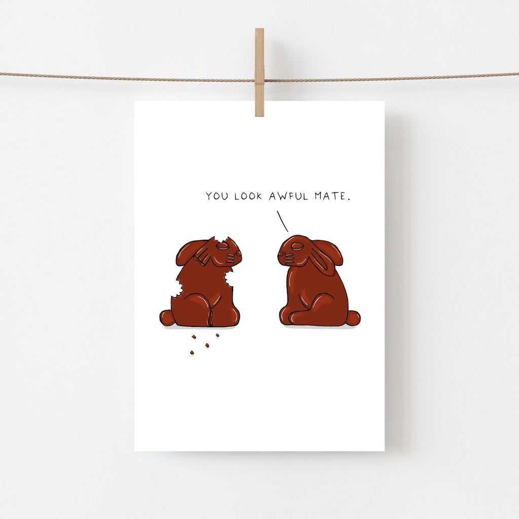 Chocolate Bunnies Easter Card