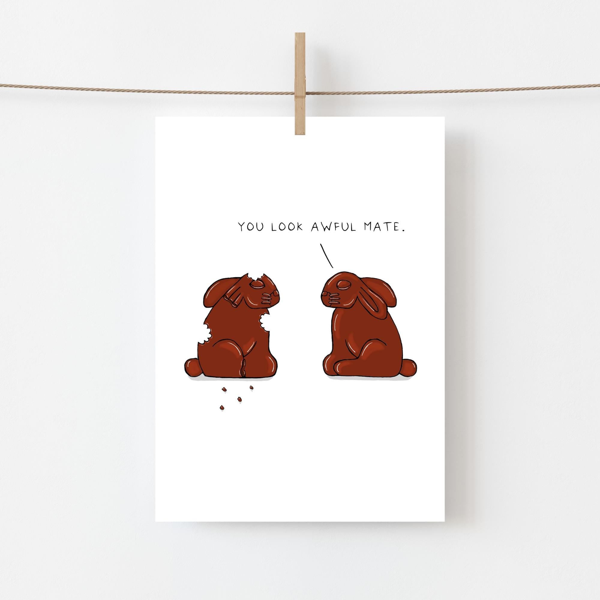 Chocolate Bunnies Easter Card