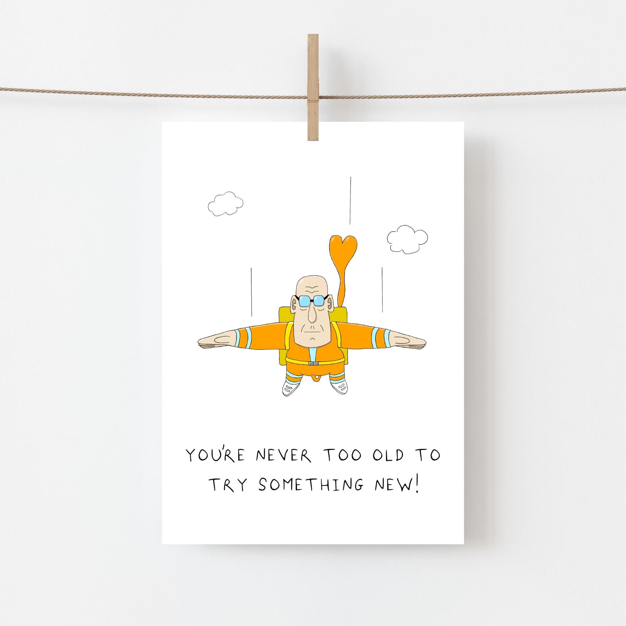 Grandad Skydiving Birthday Card