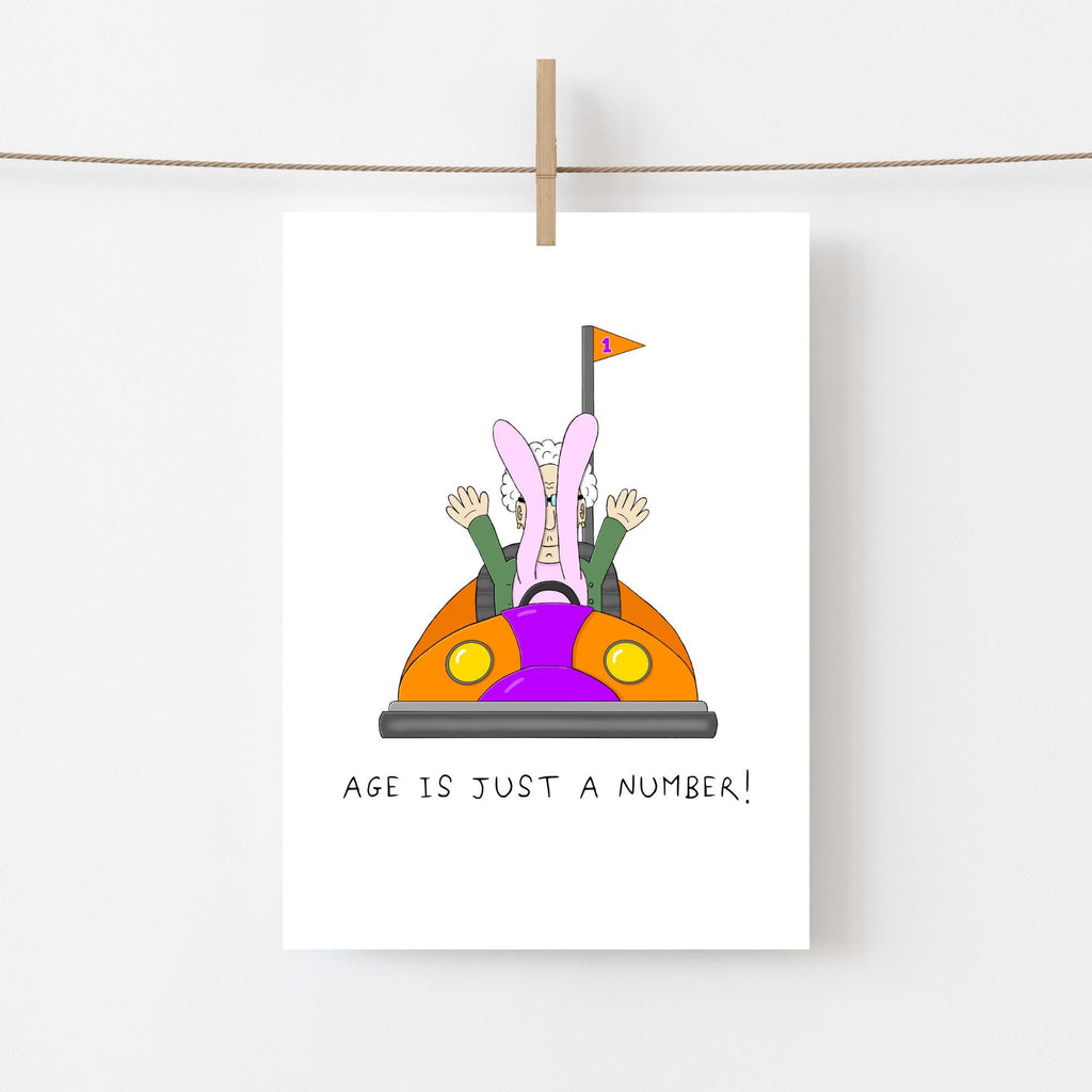 Age is just a number Birthday Card