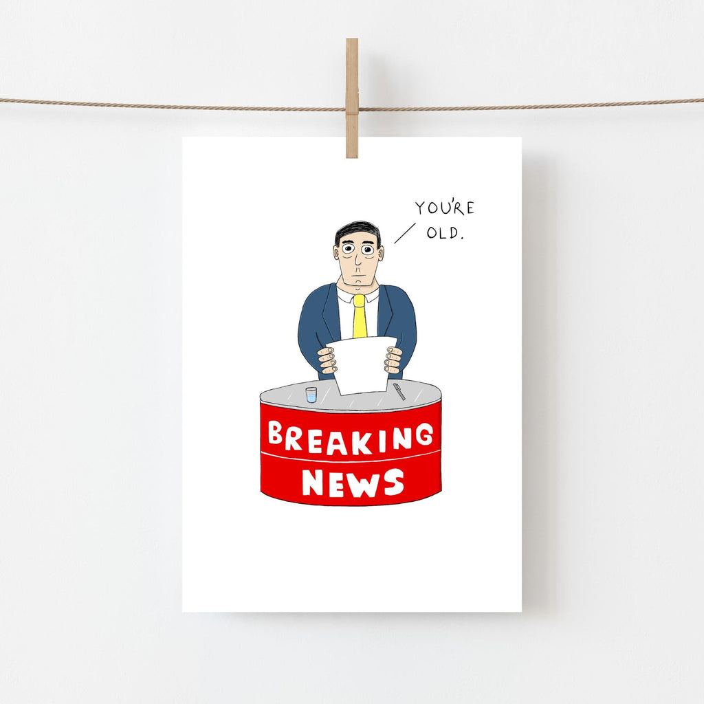 Breaking News Birthday Card