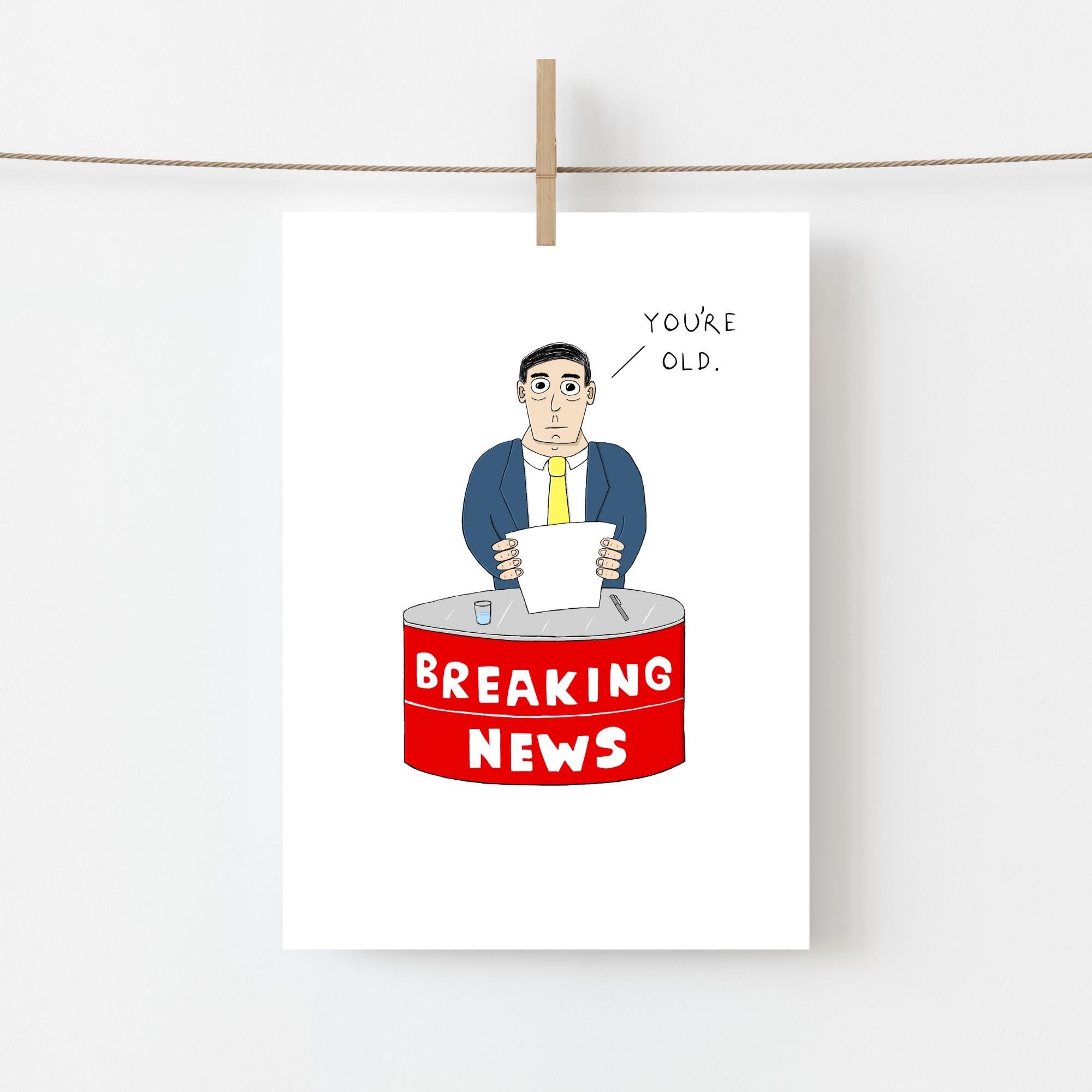 Breaking News Birthday Card