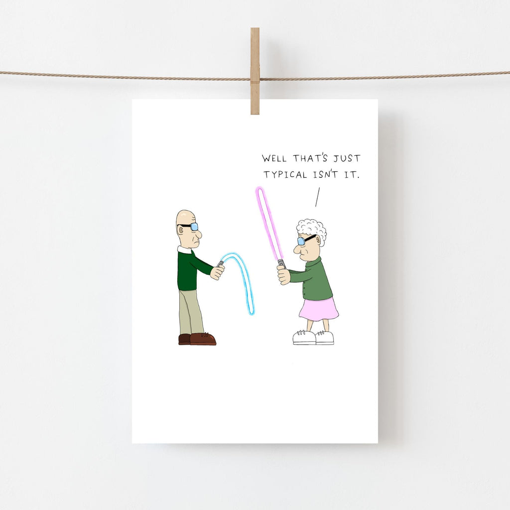 Lightsaber Duel Anniversary Card