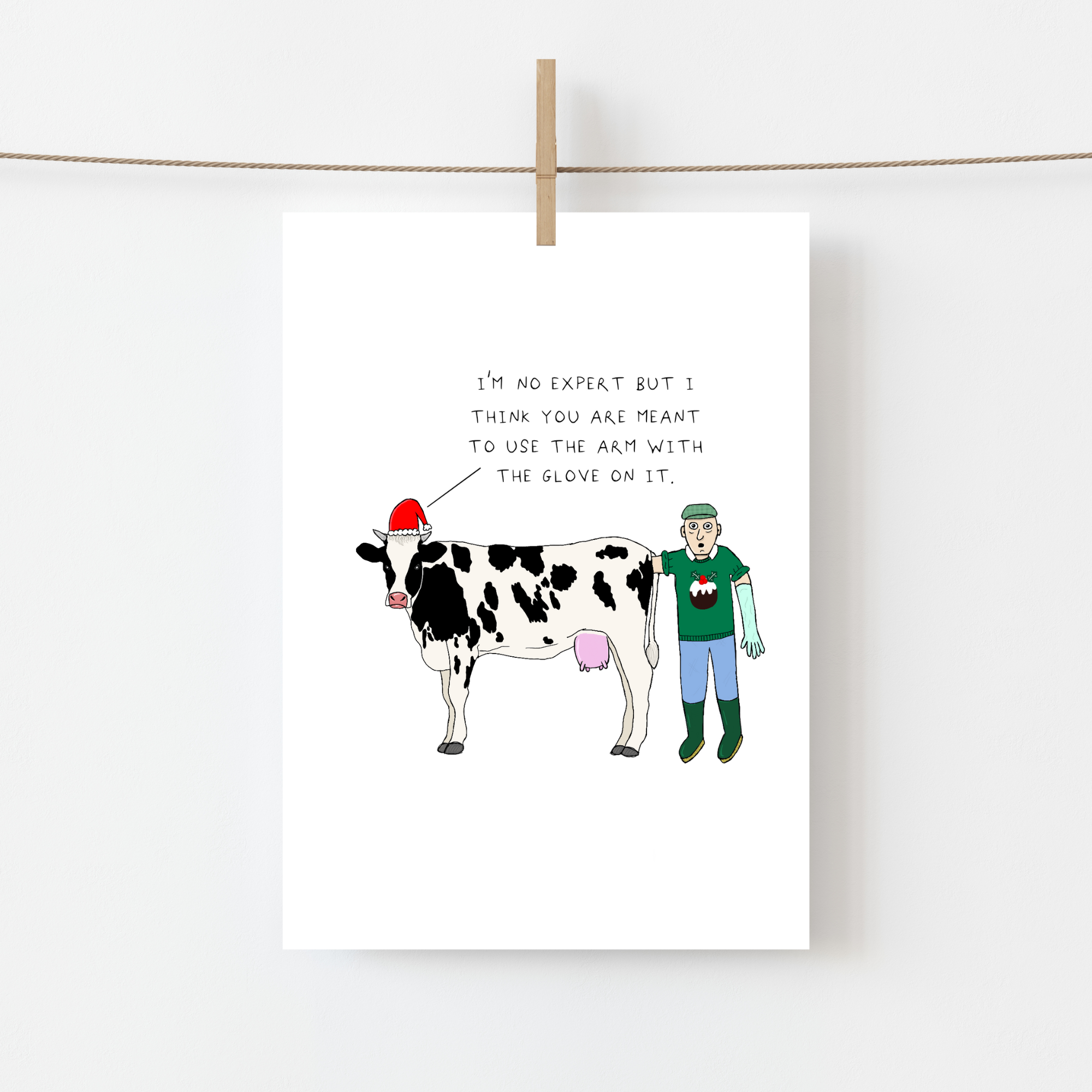 Funny Christmas Cow