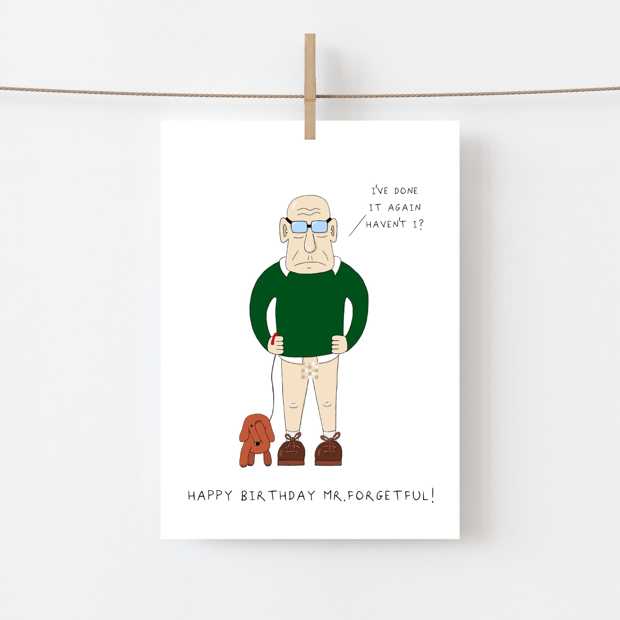 Mr. Forgetful Greeting Card