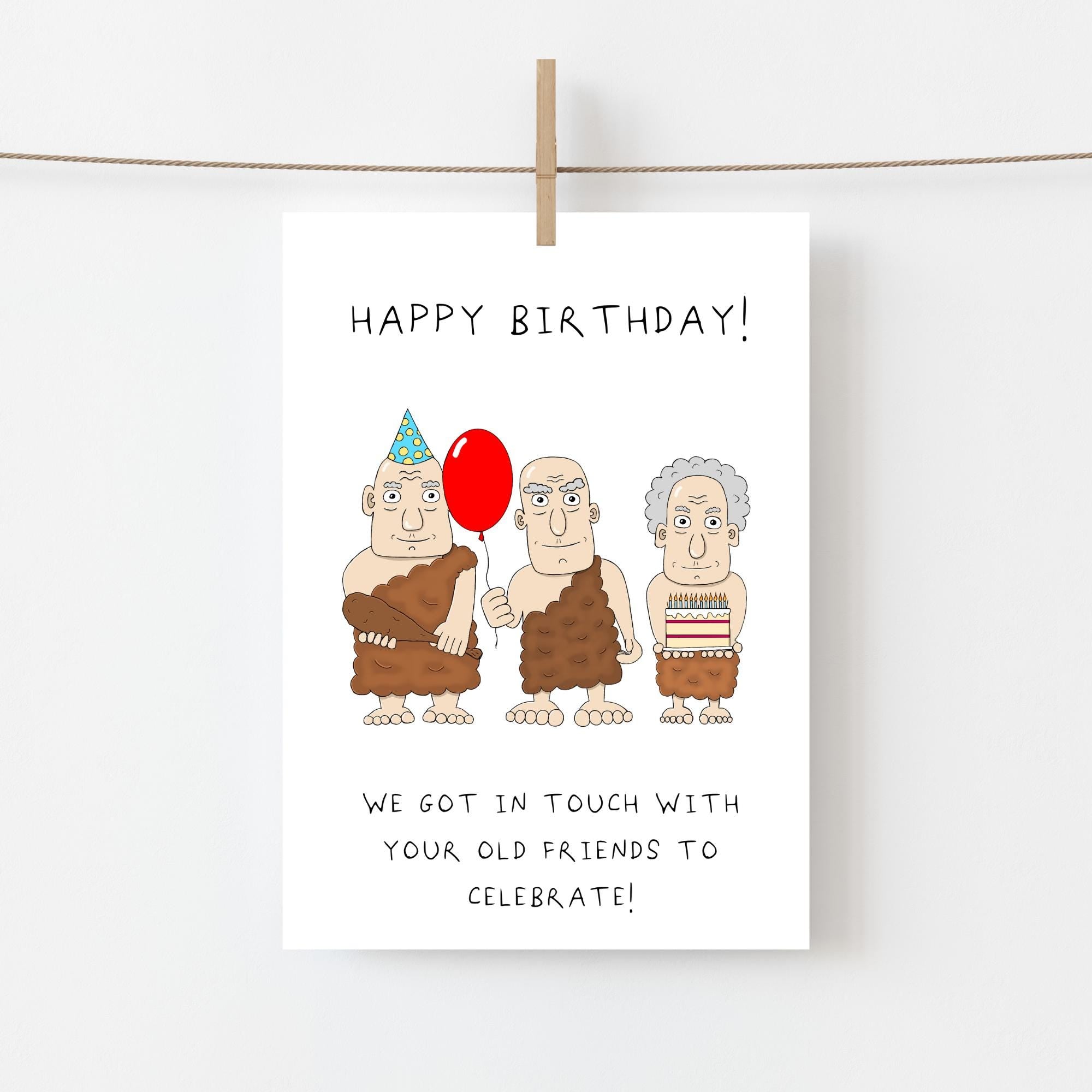 Caveman Birthday Card