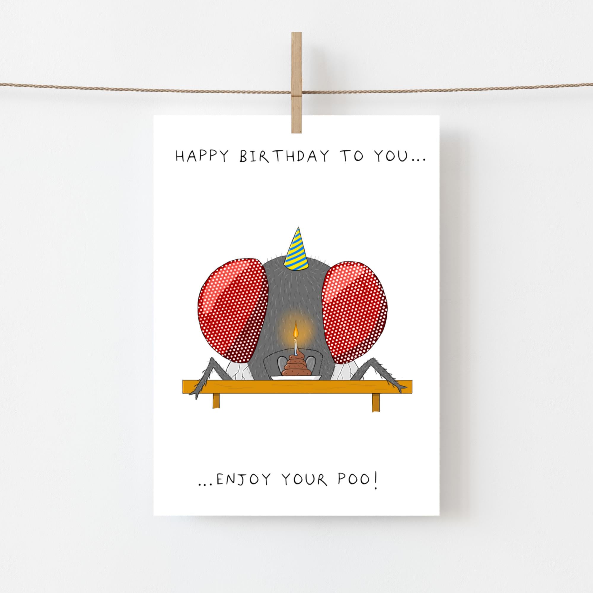Poo Happy Birthday Card