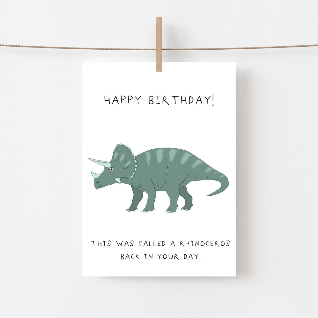 Dinosaur Birthday Card 02