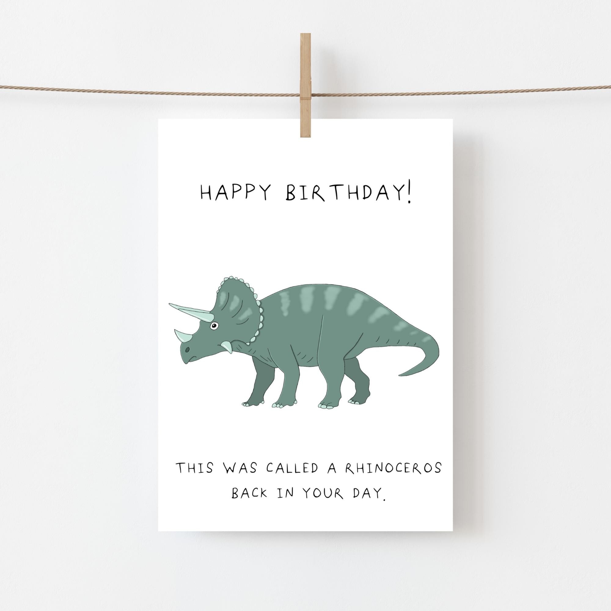 Dinosaur Birthday Card 02